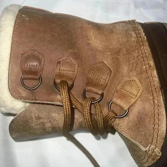 Sorel Alpine Womens Brown Insulated Leather Waterproof Made In Canada SZ 7 - Picture 6 of 14